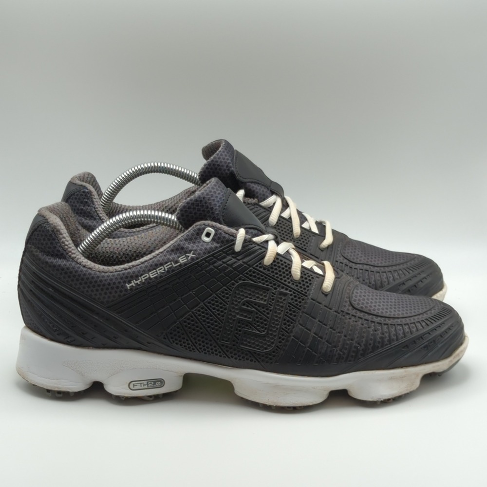 FootJoy HyperFlex Golf Shoes Mens Size 10.5 Black Spiked Comfort Sneakers